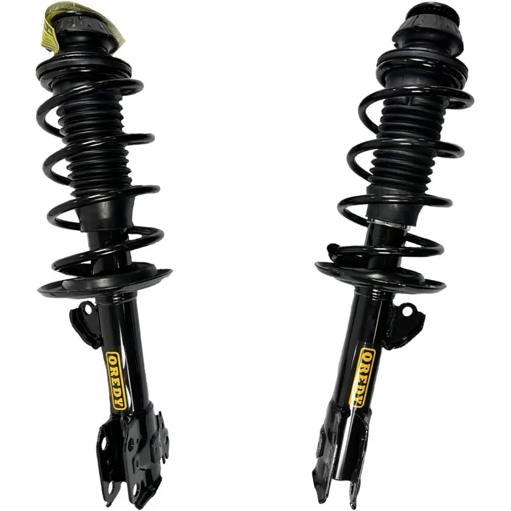 

OREDY Pair Front Complete Struts w/Coil Springs for 2006-2011 2012 Toyota Yaris Loaded Suspension Shock Absorbers Replacements A