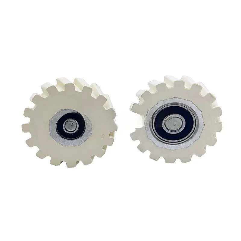 10PCS Durable 65*8/12*14mm White Rubber Pressure Roller Wheels for NANXING Edge Banding Machine