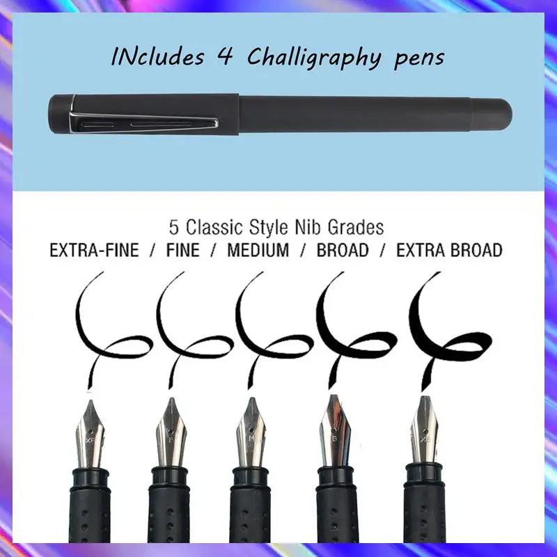

35Pcs/Set Calligraphy Pen Set With Pen Holder Pen Nibs Colorfull Ink Sac Rocker Blotter Comic Pen Supplies Statione