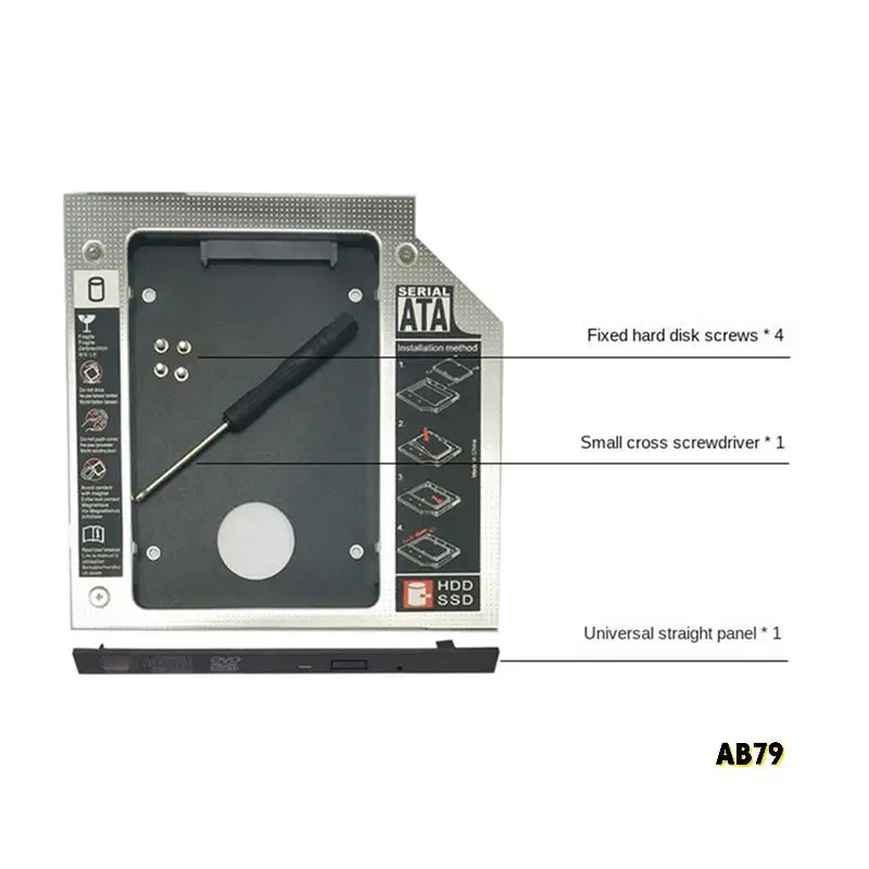 2 قطعة 9.0 مللي متر SATA القرص الصلب الثاني SSD القرص الصلب جميع الألومنيوم خليج بصري فائق النحافة