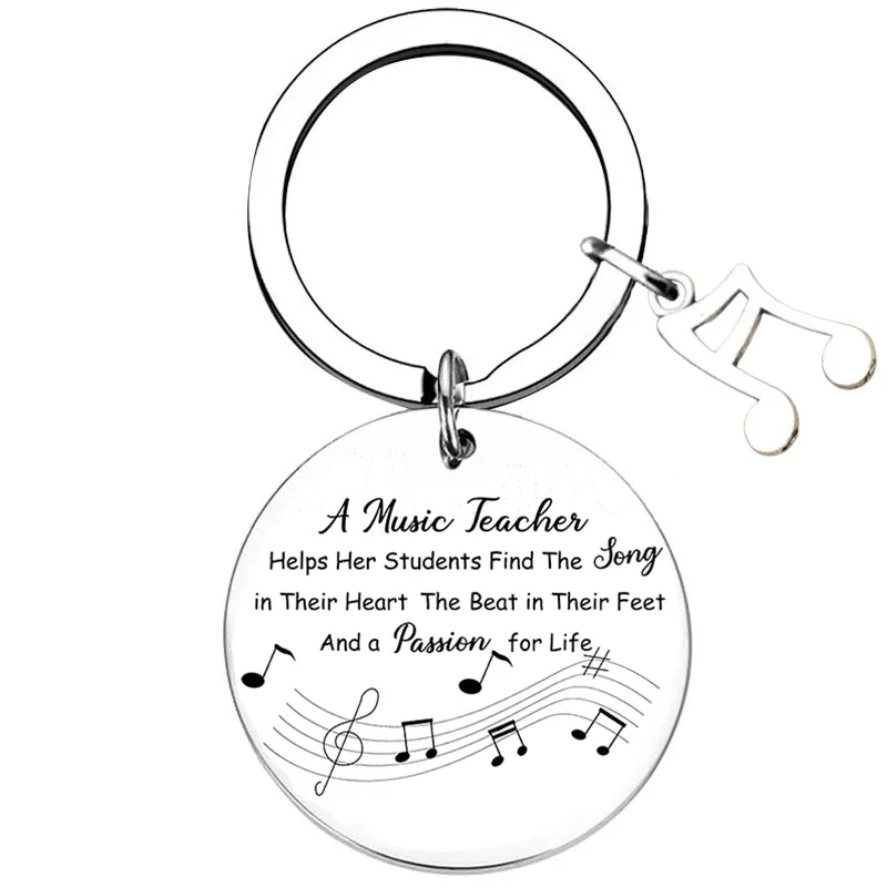 Music Instructor Keychain Music Lover Gifts Key Chain Pendant Music Teacher Present