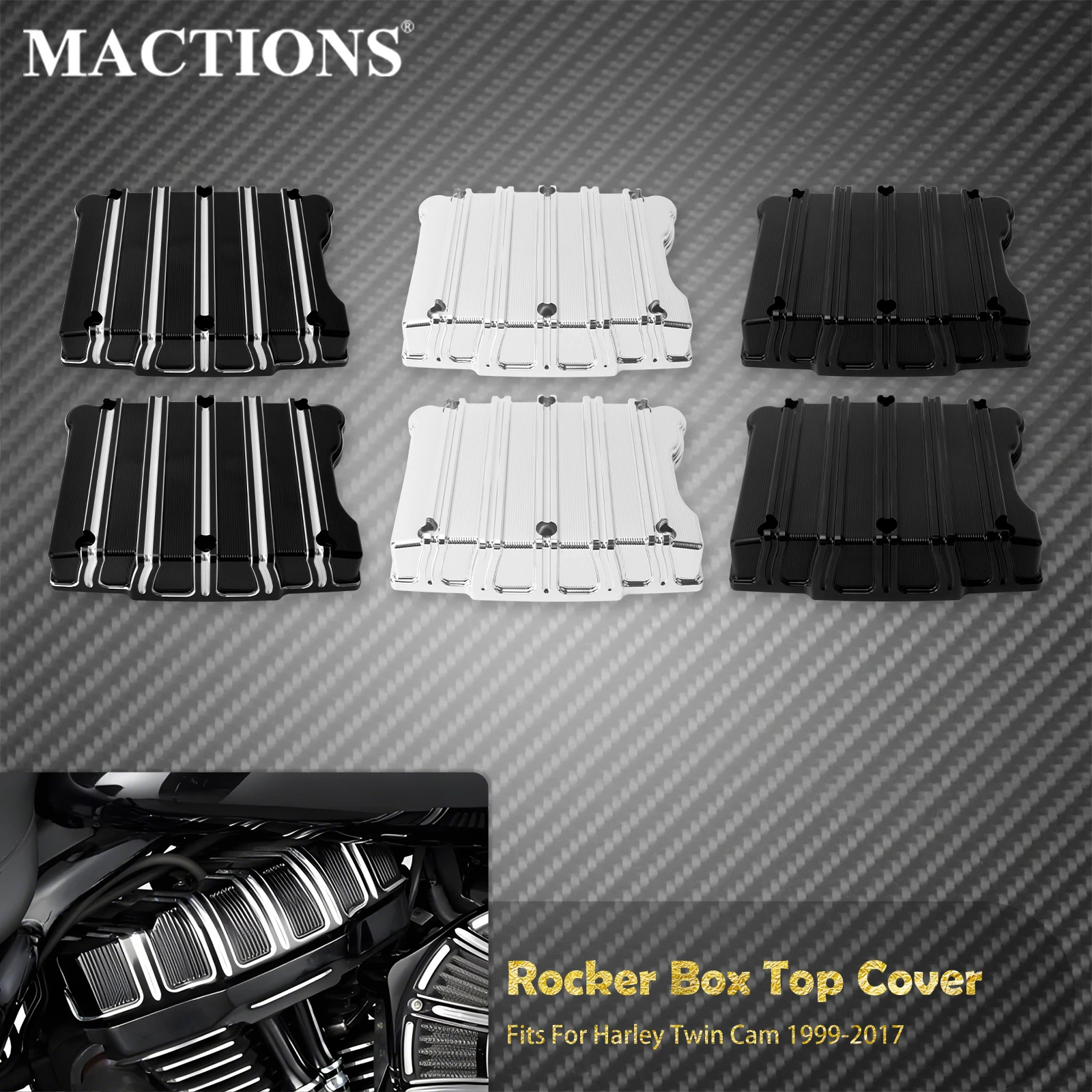 Motorcycle Rocker Box Top Cover Case Aluminum For Harley Twin Cam 1999-2017 Tourig Dyna Softail Road King Electra Glide Fat Bob