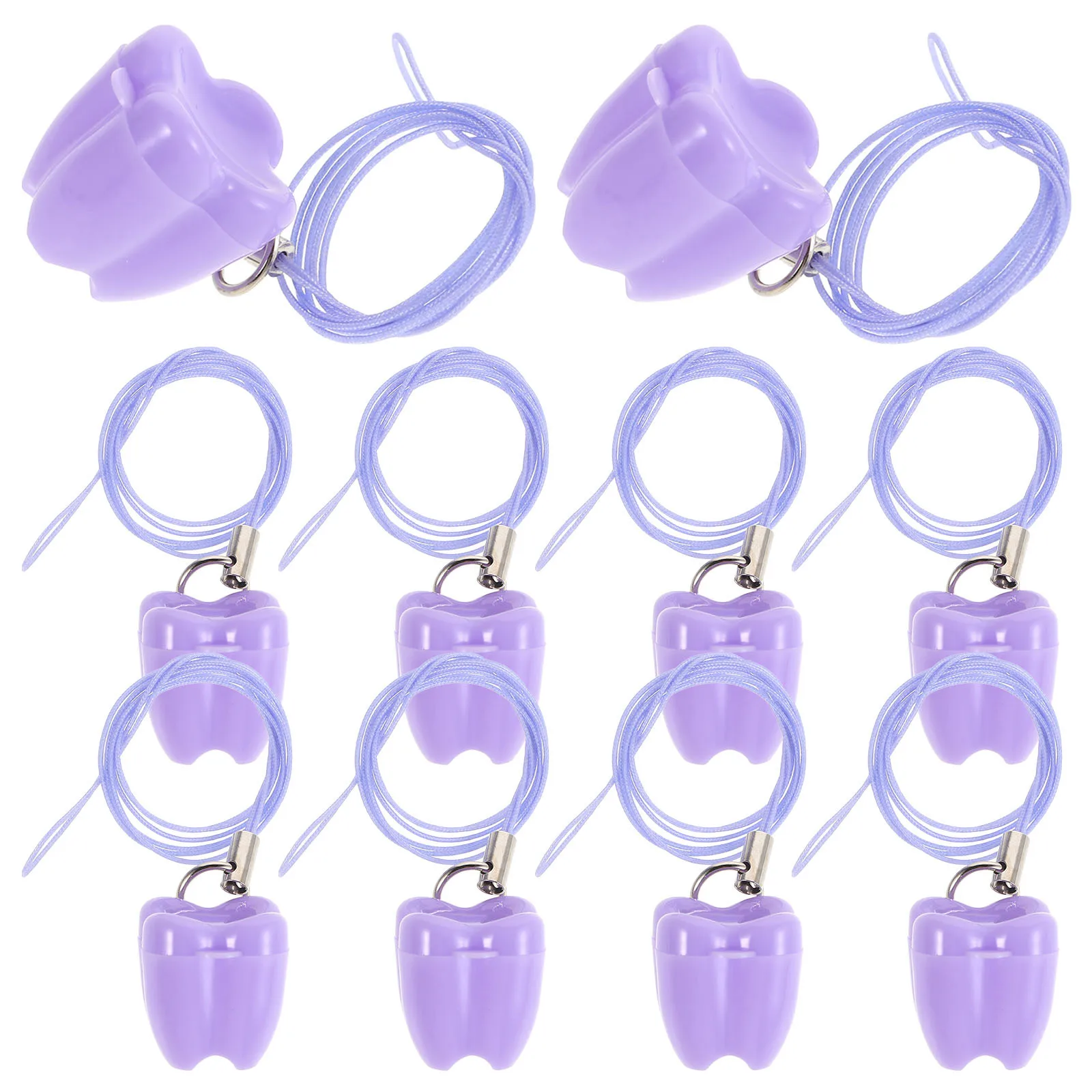 

10Pcs Baby Tooth Keepsake Box Necklace Mini Lost Tooth Storage Versatile Use First Hair Locks Small Jewelry Organizer