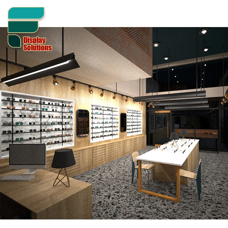 Customized-Interior Design Eyewear Display Glasses Showcase Optical Shop Furniture