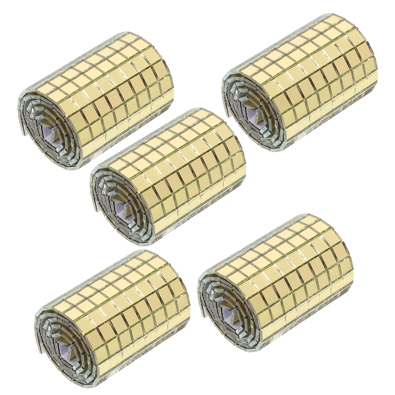 

5Pcs Silver Mirror Tiles Mosaic Wall Stickers Glass Craft Panels Adhesive Decor for Living Room Home Renovation