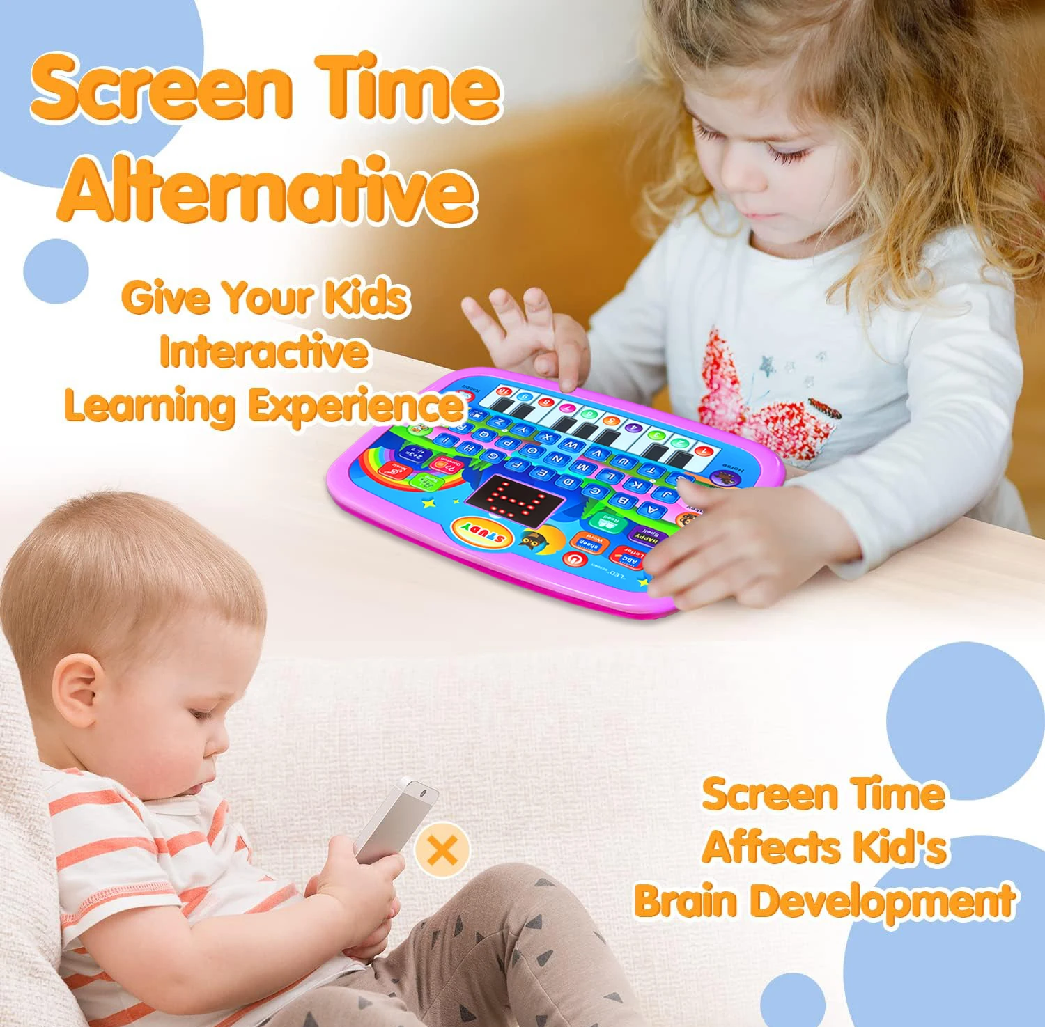 آلة تعلم تعليمية تعليمية متعددة الوظائف للأطفال، حروف، أرقام، دراسة موسيقية، ألعاب وهدايا ممتازة (بدون بطاريات) #6