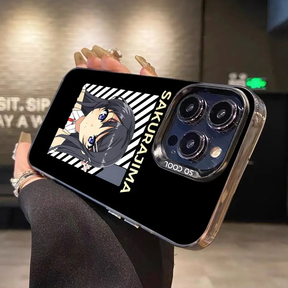 

Чехол для мобильного телефона «Аниме Май Сакурадзима» для iPhone 16, 15, 14, 13, 12, 11 X XR XS 8 7 Pro Max Plus, полупрозрачный цветной защитный красивый