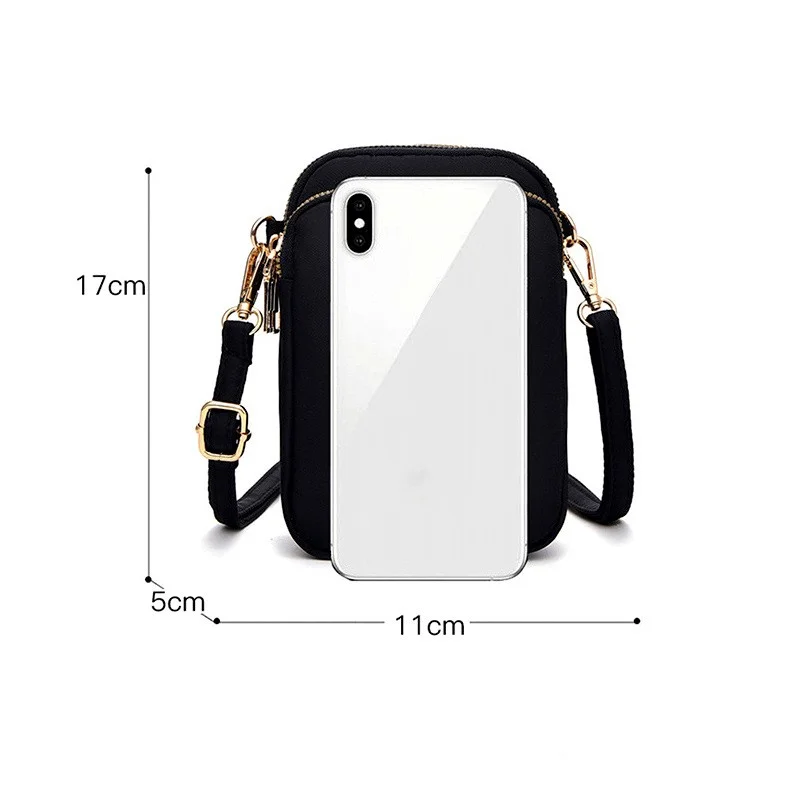 Mode wasserdichte Umhängetaschen tragbare Reise Telefon Schlüssel Aufbewahrung Handtaschen Frauen Geldbörse Veranstalter Umhängetasche 11x5x17cm