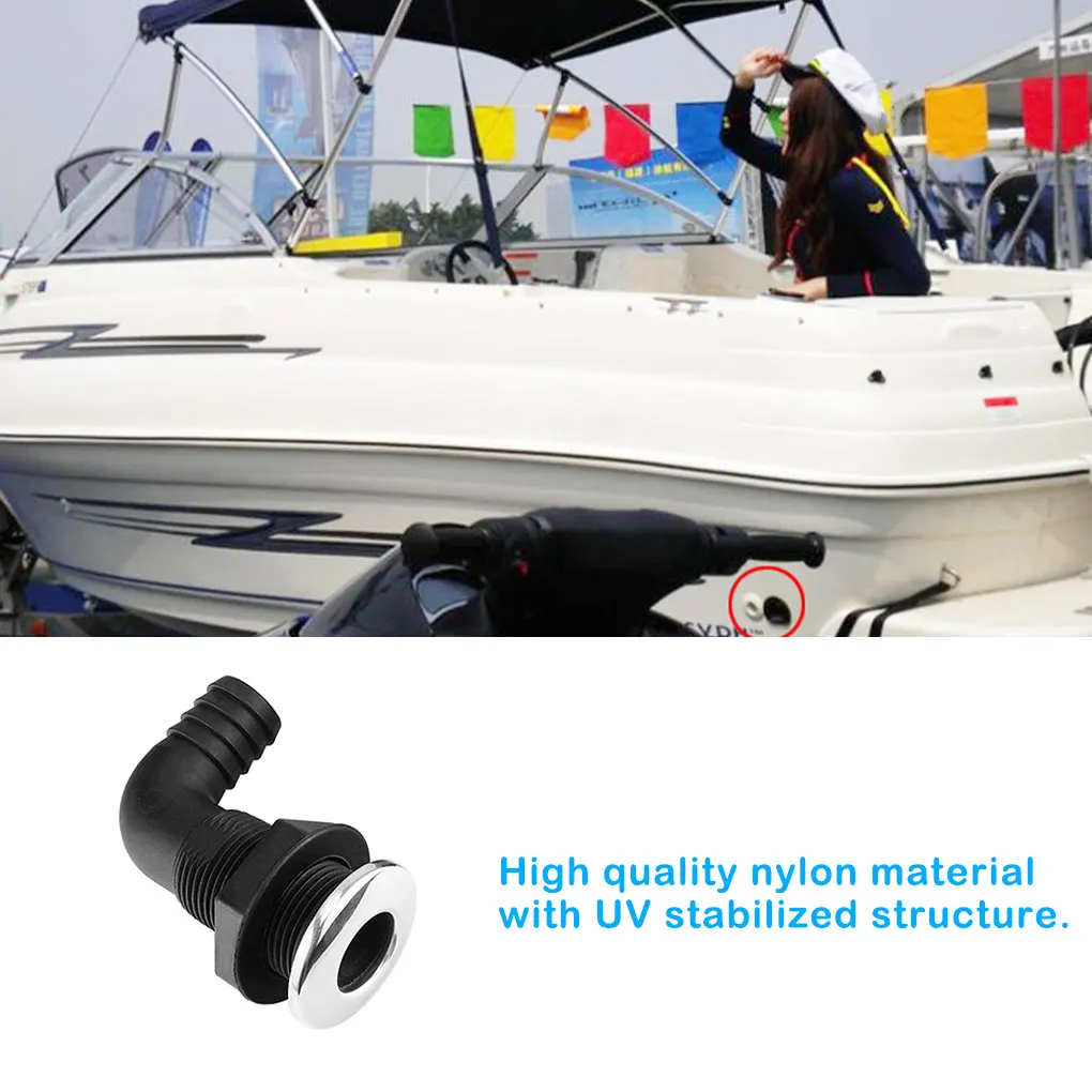 

Boat Scupper Elbow Connector Coupling Outlet Thru Hull Bilge Vent Fitting Accessories Boats Sail Hardware 25mm