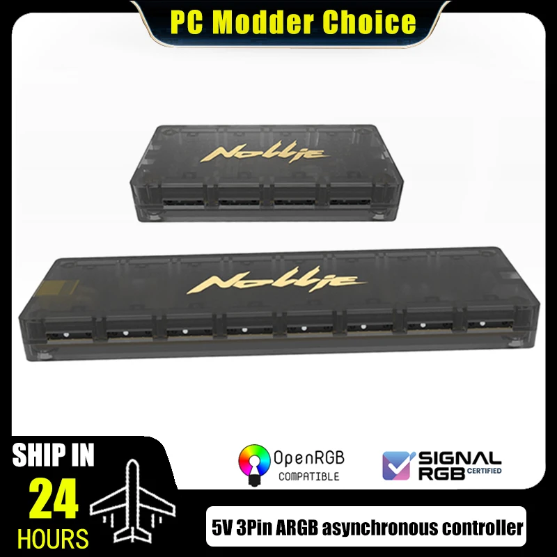 Nollie 5V ARGB Asynchrone Controller Lichtleiste Hub unterstützt SignalRGB OpenRGB Software, Computergehäuse RGB System Management