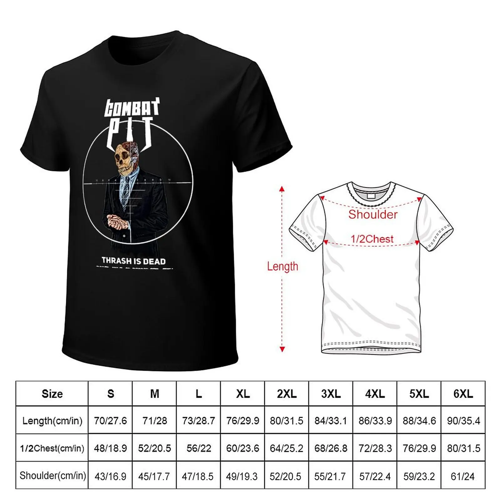 Combat Pit: Thrash is Dead and we Bombed it! T-Shirt Streetwear Print Tee Shirt