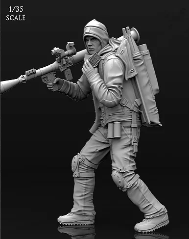 1/35 Resin Figures Model kits Rocket Launcher Gunner  Unassambled Unpainted 722