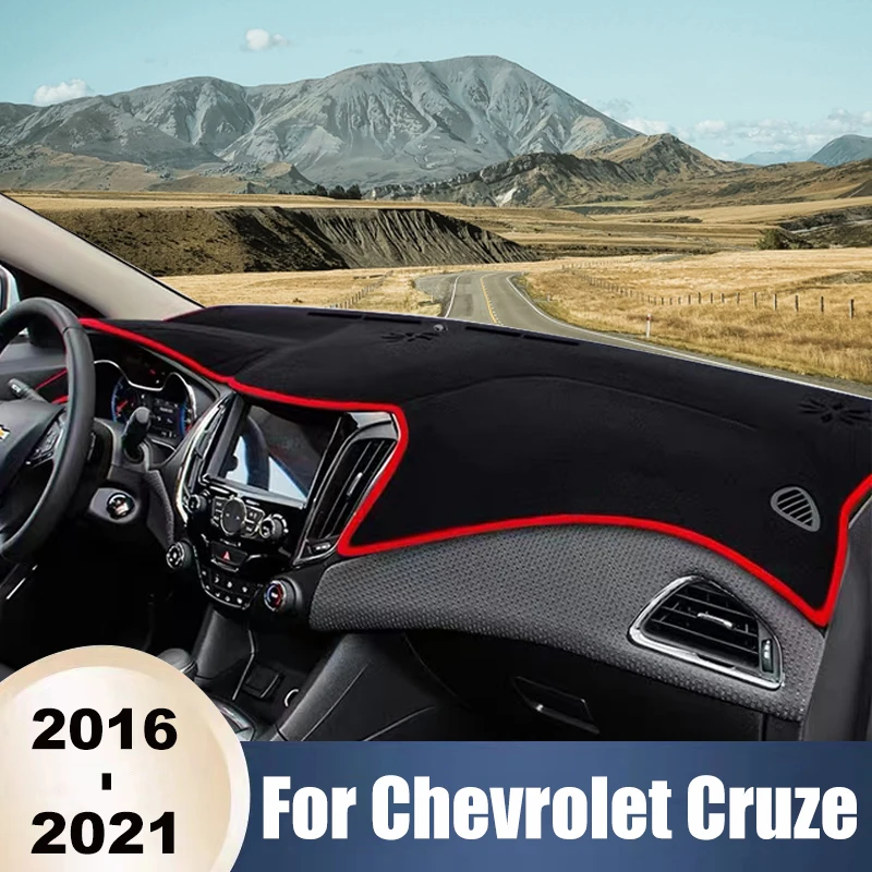 

Для Chevrolet Cruze 2009-2015 2017 2018 2019 2020 2021 крышка приборной панели автомобиля, избегайте магнитных накладок, анти-УФ-скользящие ковры, аксессуары