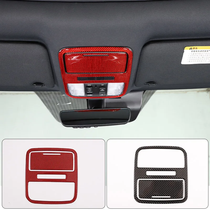 For Honda Pilot 2015-2022 Soft Carbon Fiber Car Roof Reading Light Panel Decoration Sticker Trim Auto Interior Accessories