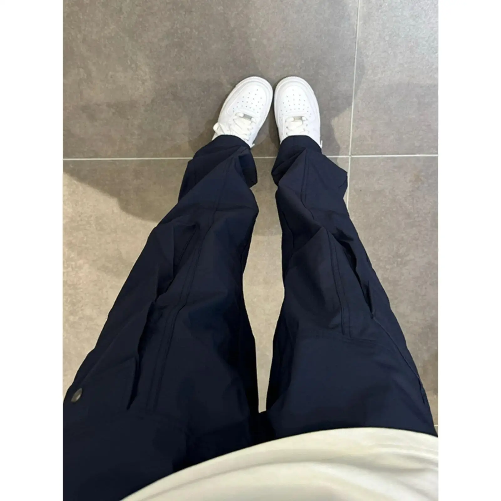 

Новые мужские повседневные брюки для походов 2025 года, прямые рабочие брюки, летние и осенние модные брюки из полиэстера для молодежи, для отдыха