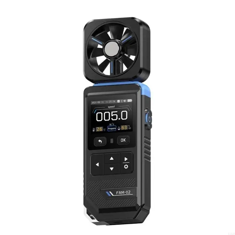 Temperature Wind Chill Humidity Pocket Size Wind Speed Gauge Meter Digital Anemometer LCD Meter Measuring