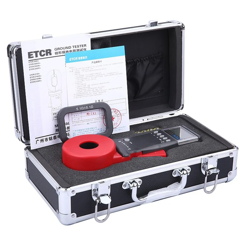 digital ground clamp terra resistencia tester medidor loop resistencia 32 mm alta precisao de 001 a 200 ohm etcr2100a 01