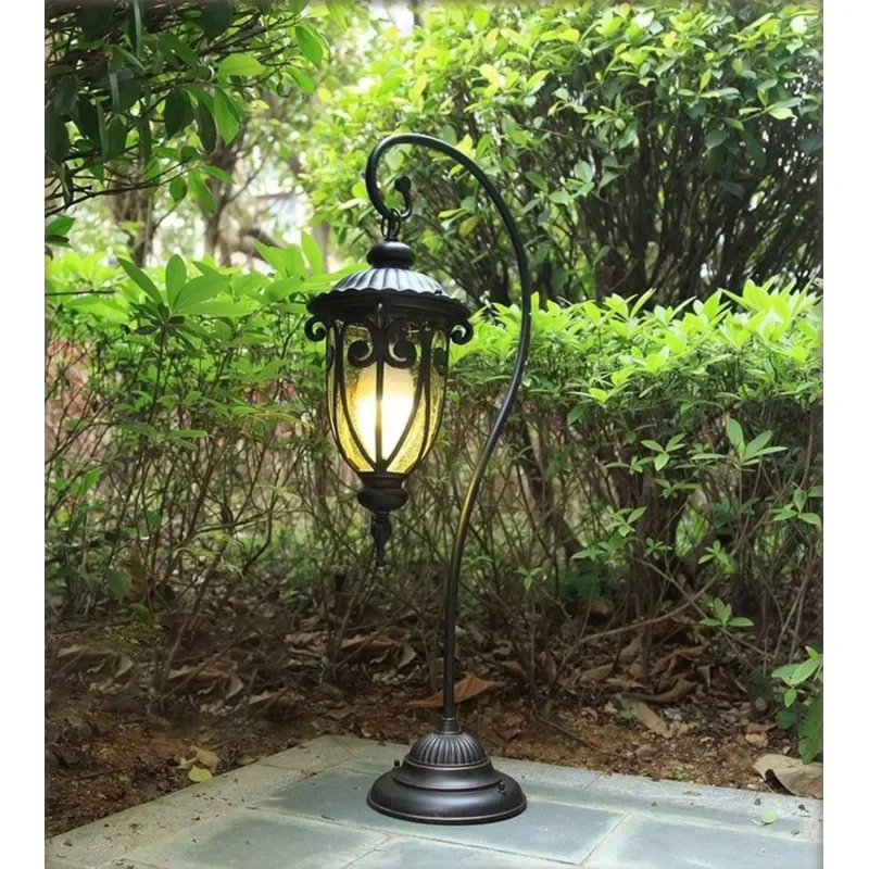 European Vintage Outdoor 12v Low Voltage Landscape IP65 Courtyard Corridor Garden Passage Lighting Emitting Diode Bollards