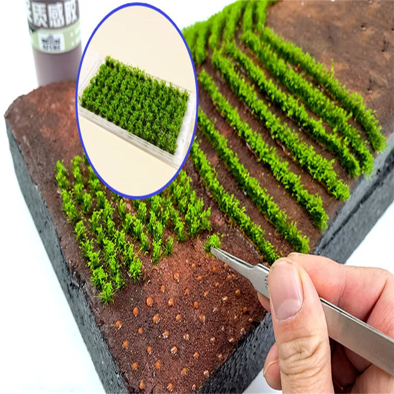 New Model Miniature Grass Bush Flower For Military Railway Artificial Mini Terrain Landscape Scenery Diorama Accessories