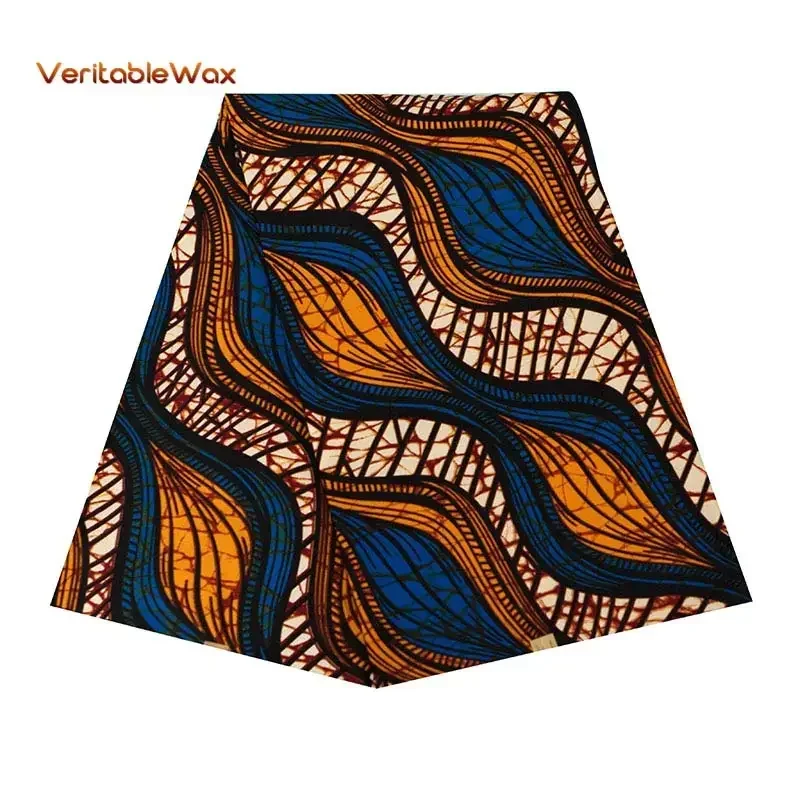 Africa Ankara Polyester Wax Prints Fabric veritableWax High Quality 6 Yards 2023 African Fabric For Party Dress A-9