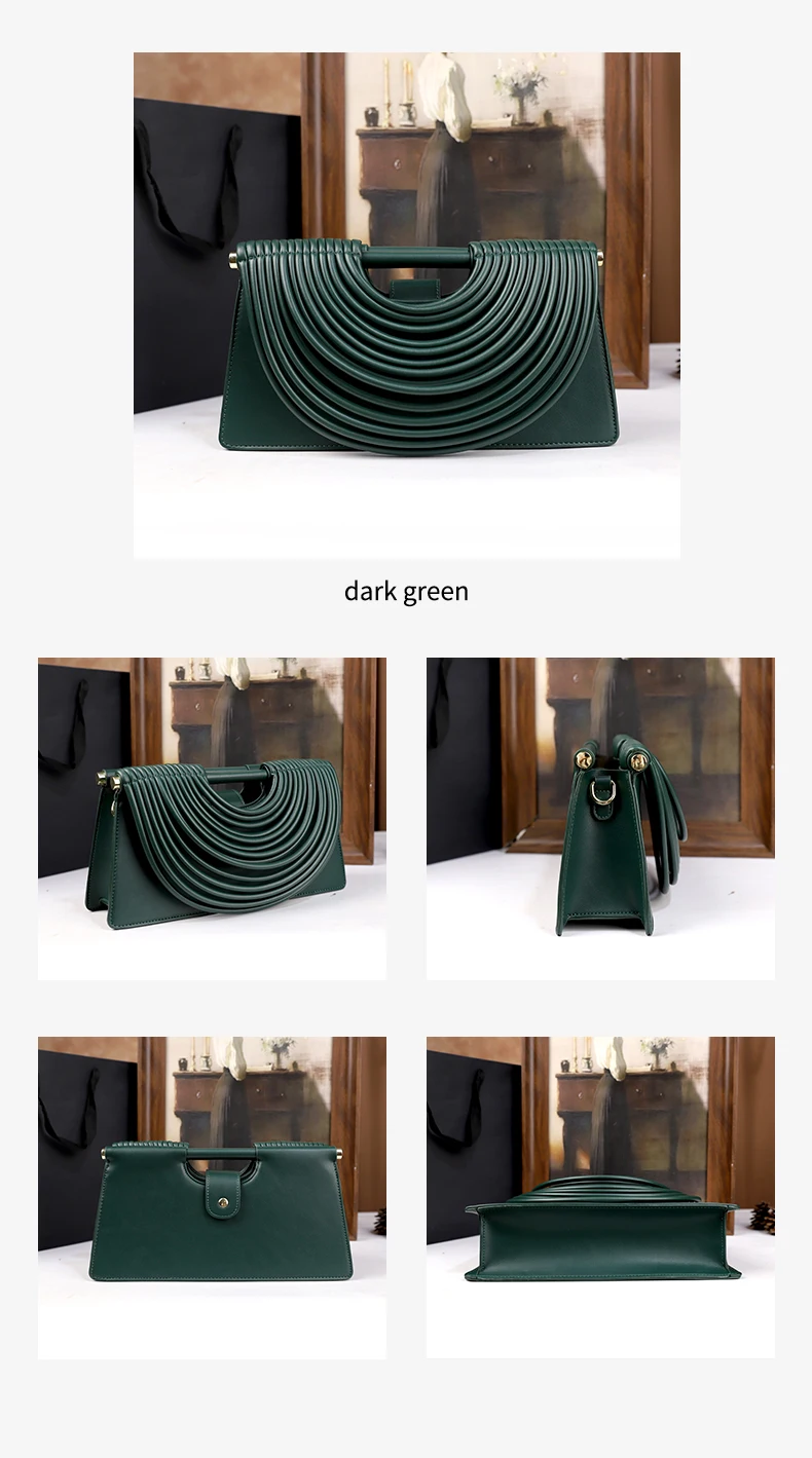 Die neue handgewebte Tasche mit Linienmuster von 2025 ist eine einzigartige, hochwertige, individuelle und modische Handtasche für Frauen. – Detail 9
