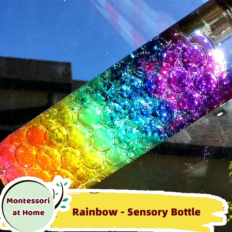 Montessori Sensory Bottle Early Education Baby Sensory Teaching Aids Crystal Soil Mud Water Beads Open Diy Handmade Toddler Toys