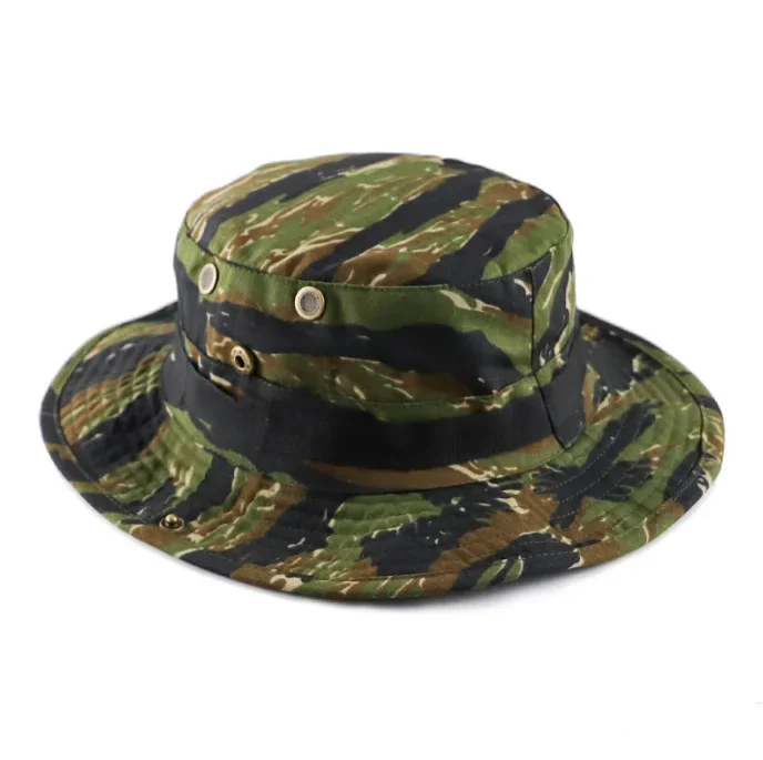 Sombrero táctico de camuflaje, sombrero de cubo de conejito militar, gorra de camuflaje para deportes al aire libre para hombres, sombrero de cubo