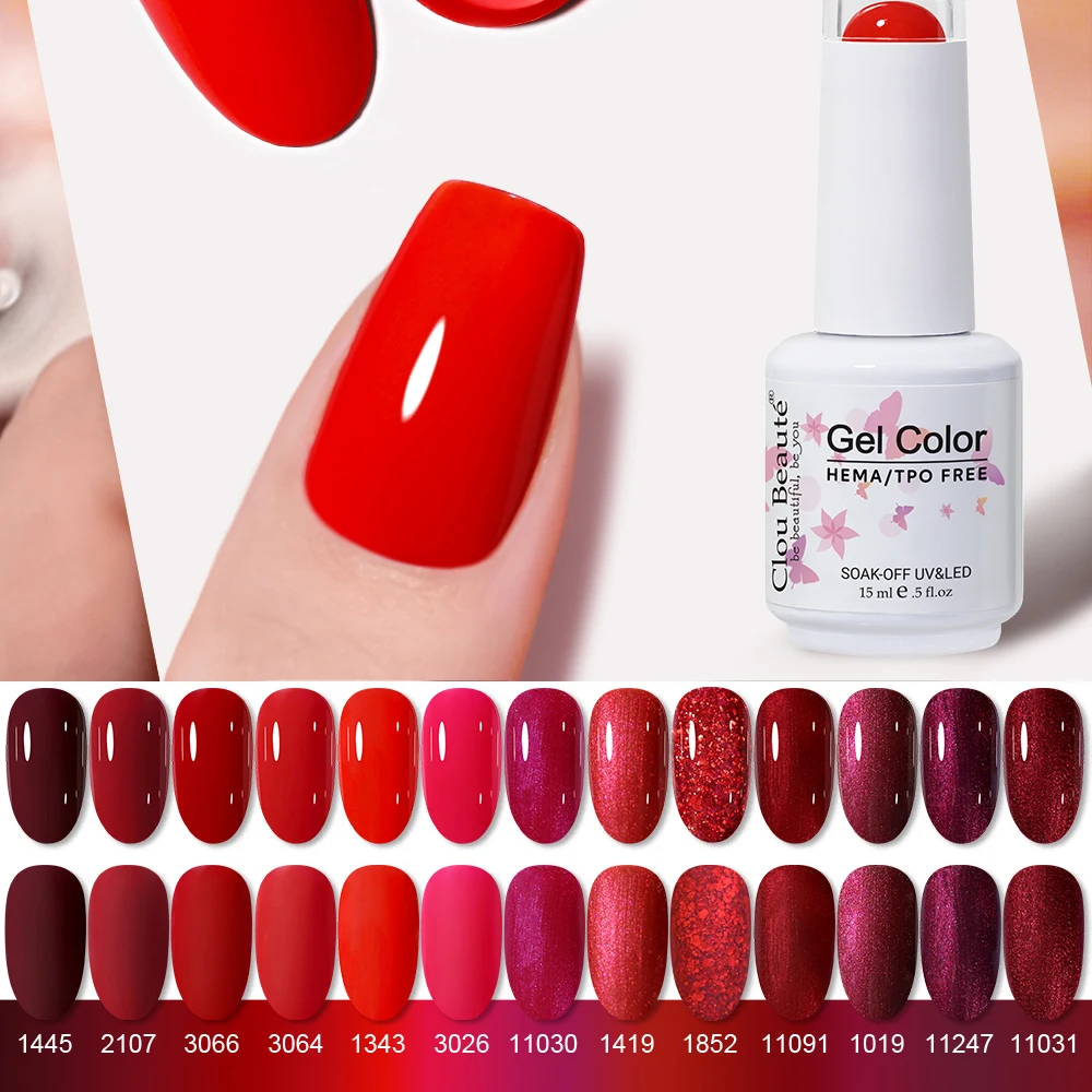 

Clou Beaute 15 мл HEMA TPO FREE Гель-лак для ногтей Vernis Полуперманентный УФ-лак для дизайна ногтей Lakiery Hybrydowe Маникюрный гель-лак