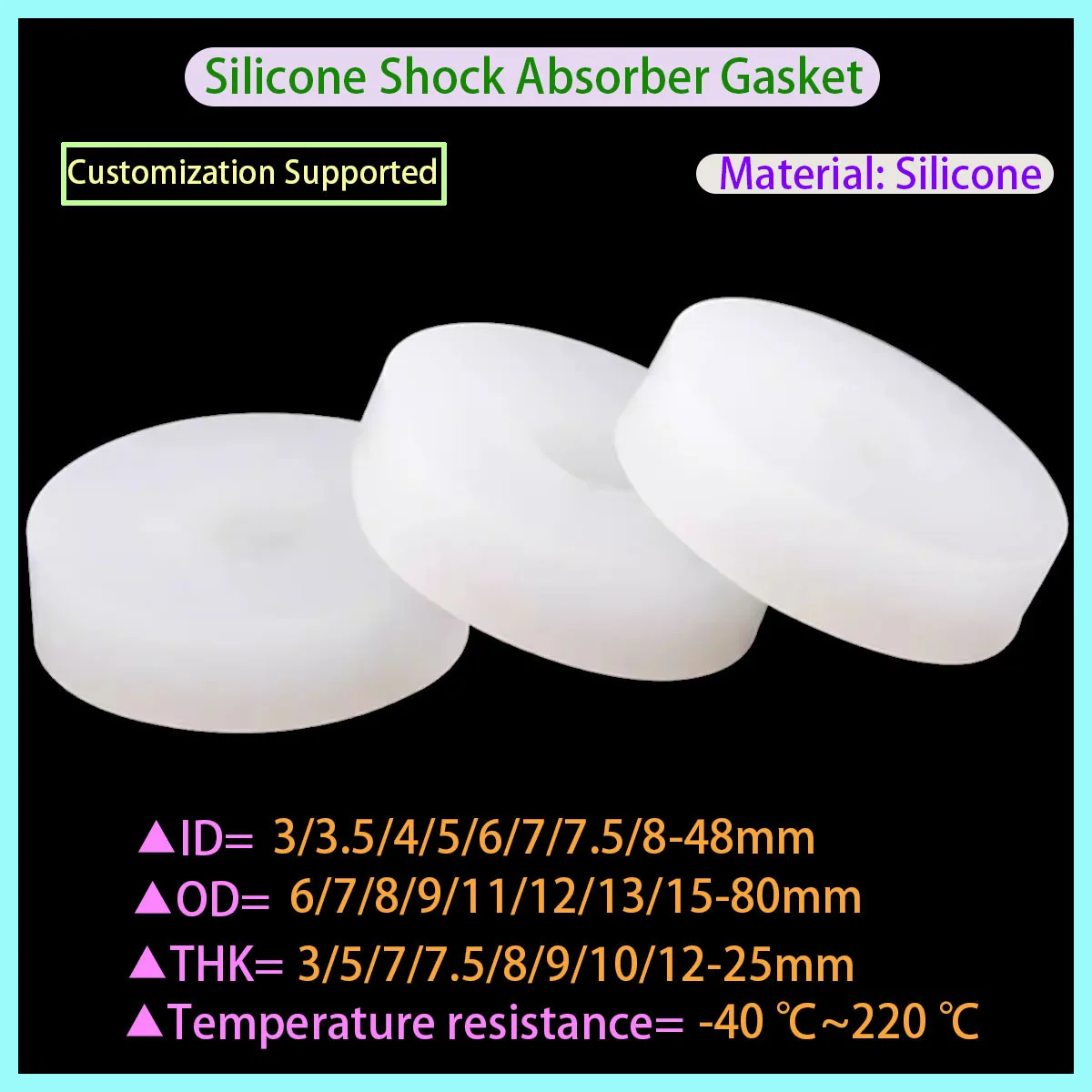 

Circular Rubber Shock-absorbing Buffer Sealing Gasket, Silicone Gasket, Resistant To High Temperature and Corrosion