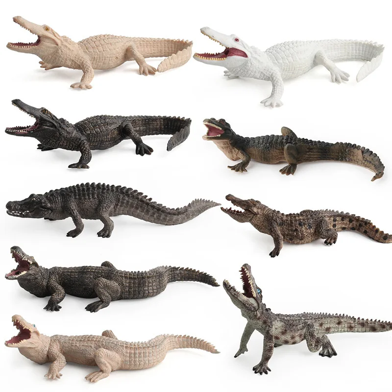 9 Kinds Simulation Wild Crocodile Figure Collectible Toys  Crocodile Wild Animal Action Figures  Animal Sandtable Scene Toy