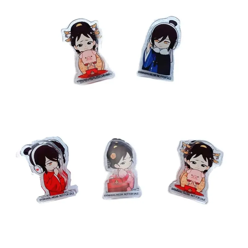 1Pc Manga Two Adamant Hearts Acrylic Clips Nangong Jingnv, Qi Yan Q Version Characters Bookmark Binder Clips Cosplay Gift