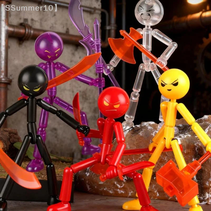 【SSummer10】Movable Assembled Robot Desk Ornament - Multi-Jointed Matchmaker Creative Stickman Festival Home Office Gift【SS】