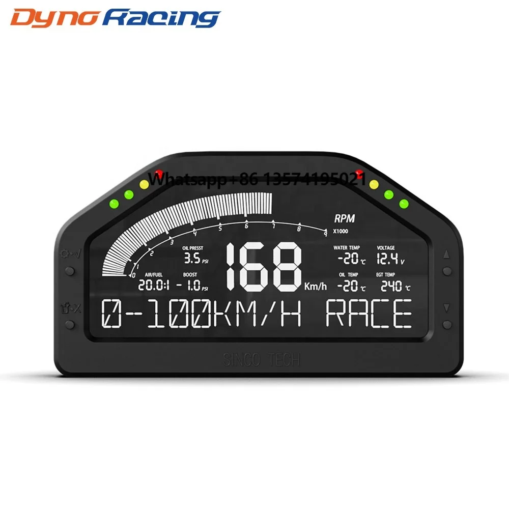 

11 in 1 Rally 7 Colors Car Race Dash Dashboard LCD Digital Display Gauge Waterproof Car Meter Full Sensor Kit Tachometer DO926