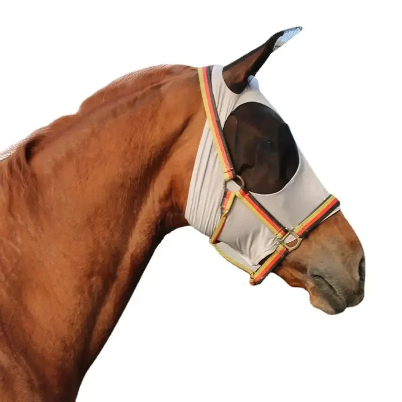 

Elastic breathable head cover, mosquito proof eye mask, pet horse mask, horse training supplies, mosquito proof horse mask