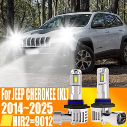 2pcs HIR2 Led Headlight Canbus No Error 9012 Car Bulb High Power White Light Diode Lamp 12v 55w For JEEP CHEROKEE KL 2013~2025