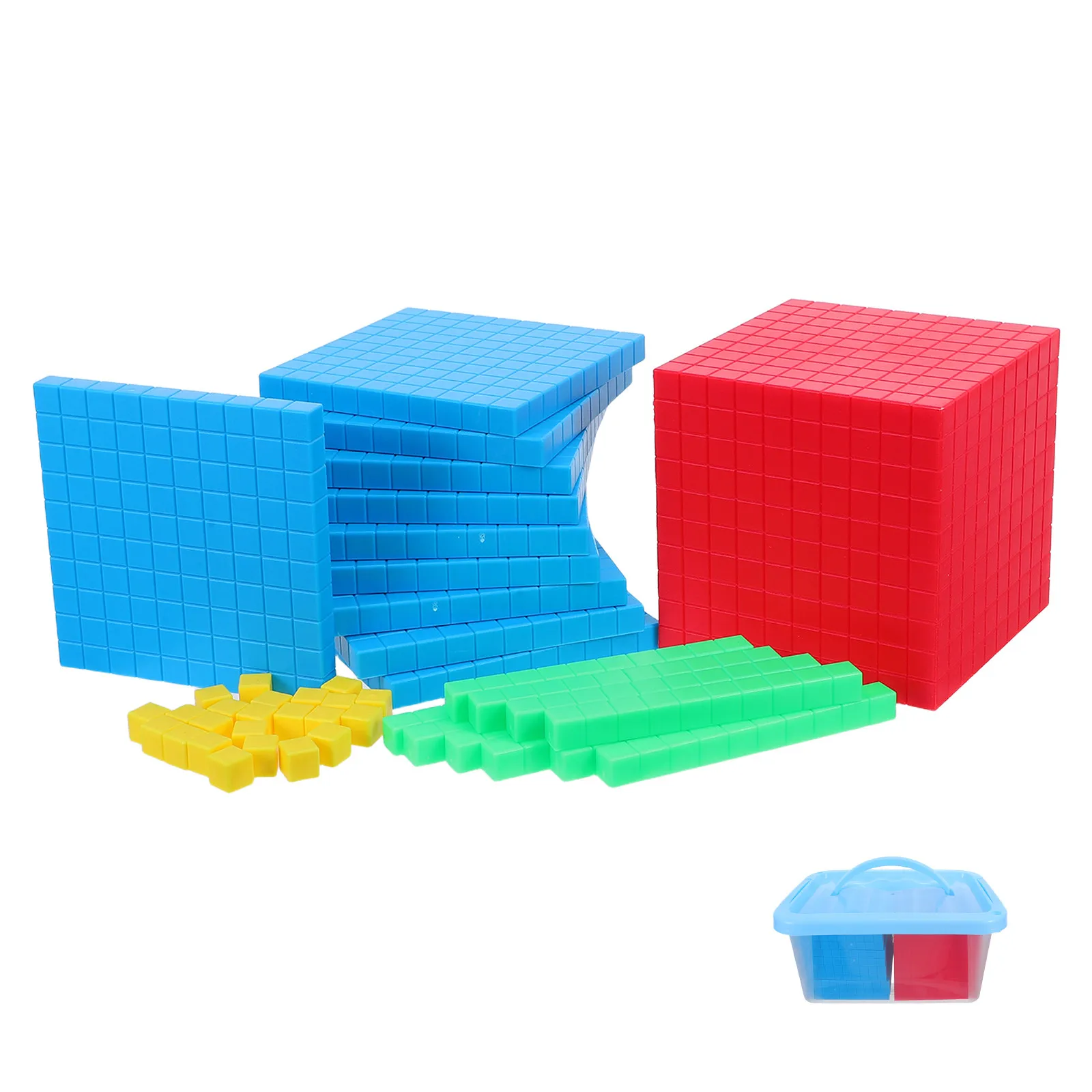 

1Set Place Value Blocks Base Ten for 1St Grade Elementary Math Manipulatives Set Vibrant Color Counting Cubes School Teaching