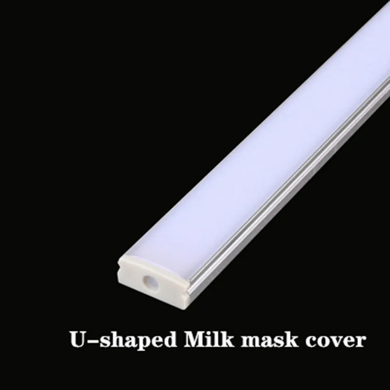 10-100PCS DHL 1m LED Strip Aluminum Profile 5050 5730 LED Hard Bar Light LED Bar Aluminum Channel Housing With Cover End Cover image 3