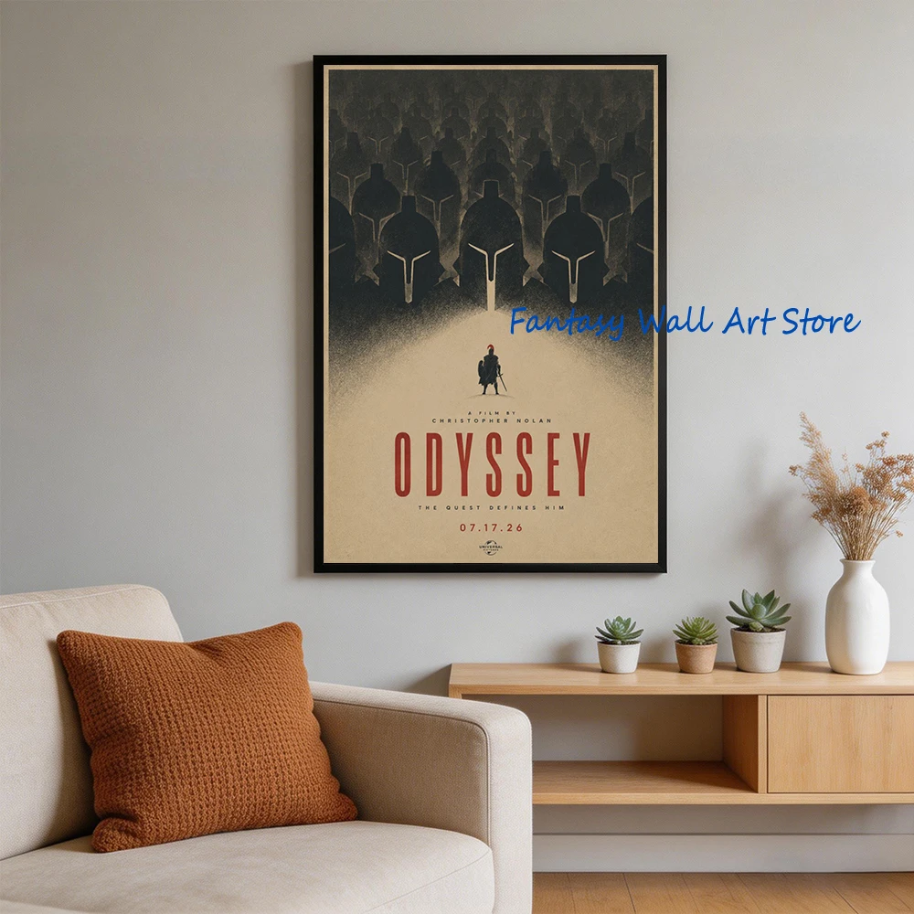 The Odyssey Christopher Nolan Trojan Horse Minimalist Vintage Ship Poster Odyssey Movie Film Wall Art Canvas Printing Wall Decor