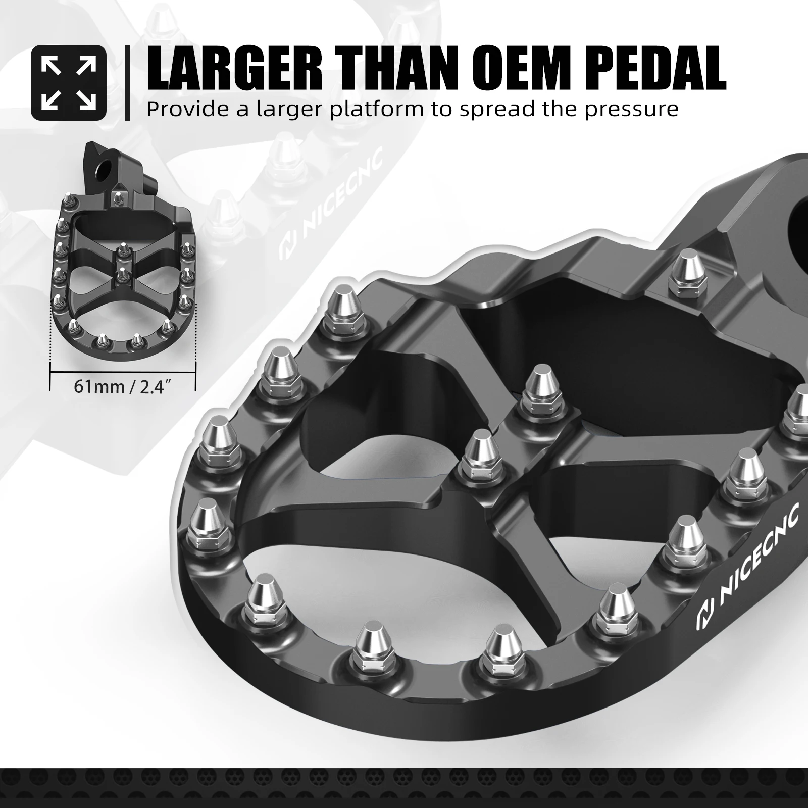 NICECNC Für Yamaha YZ250F YZ 450F 2024 2025 2026 Versetzte Fußrastenhalterungen Fußrasten-Tieferlegungskit YZ450F 2023-2026 – Detail 9