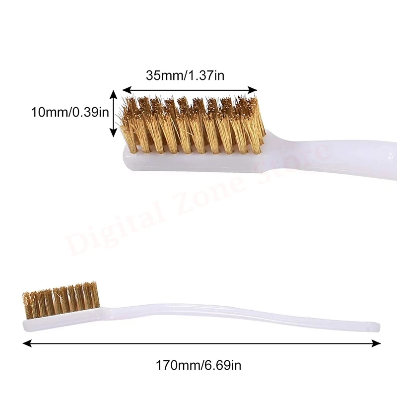 3D Printer Brush Copper Wire Cleaner Tools for Cleaning Nozzle MK8, MK10, E3D V5, V6 for H-otend Hot Bed Print Head Block