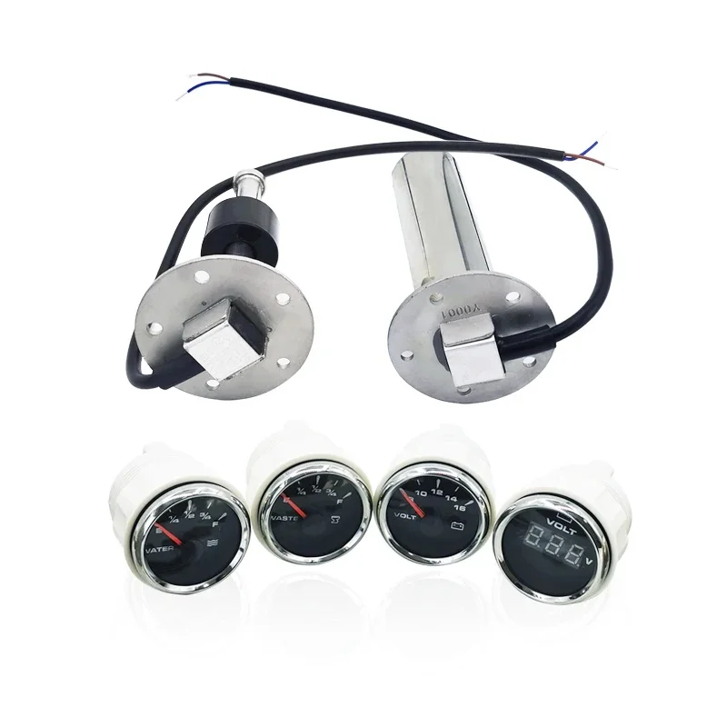 12V RV Water Level Sensor Voltmeter Gauge for Sewage Fresh Holding Tank Monitor Marine Boat Caravan