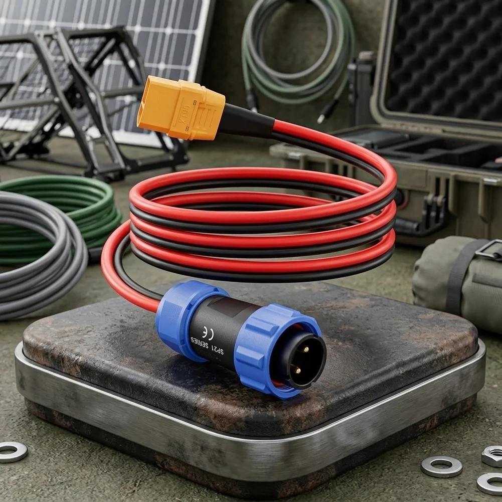 12AWG Aviation Male Connector Cable to For XT90 1m for AC200MAX AC200P AC300 AC500 and RC Car For Power Systems