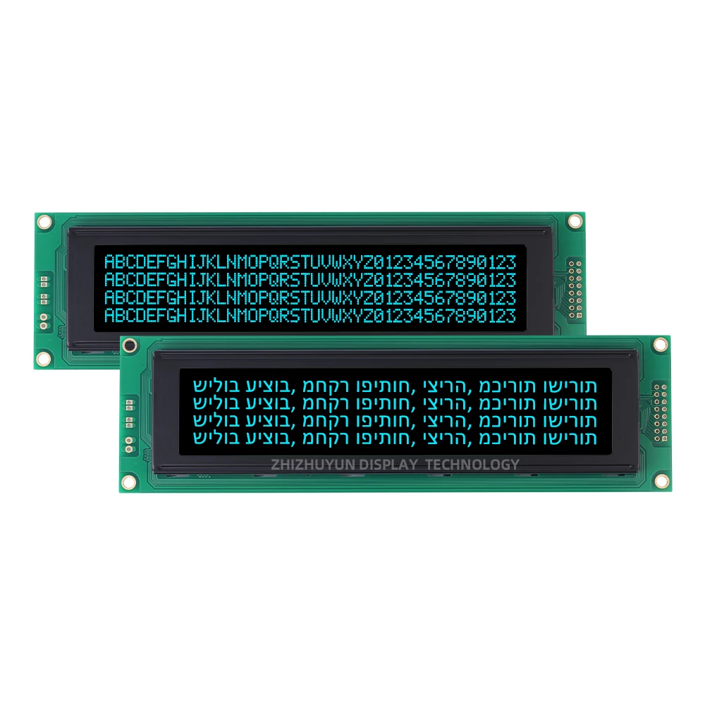 4004A2 Hebrew Character LCD Module Display Screen BTN Black Film Purple LED Backlight ST7066U Controller