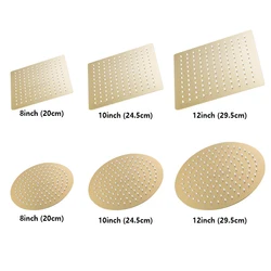 Rushed Gold Rainfall Shower Head 8