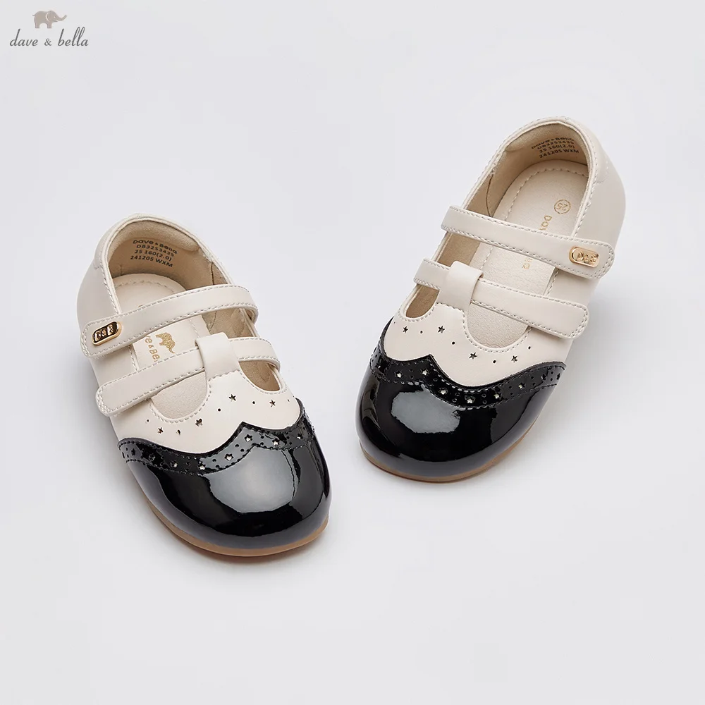 Dave Bella Children's Princess Shoes Autumn Girl's Fashion Gentle Cute Soft soled Leather Shoes Party Outdoor DB3253435