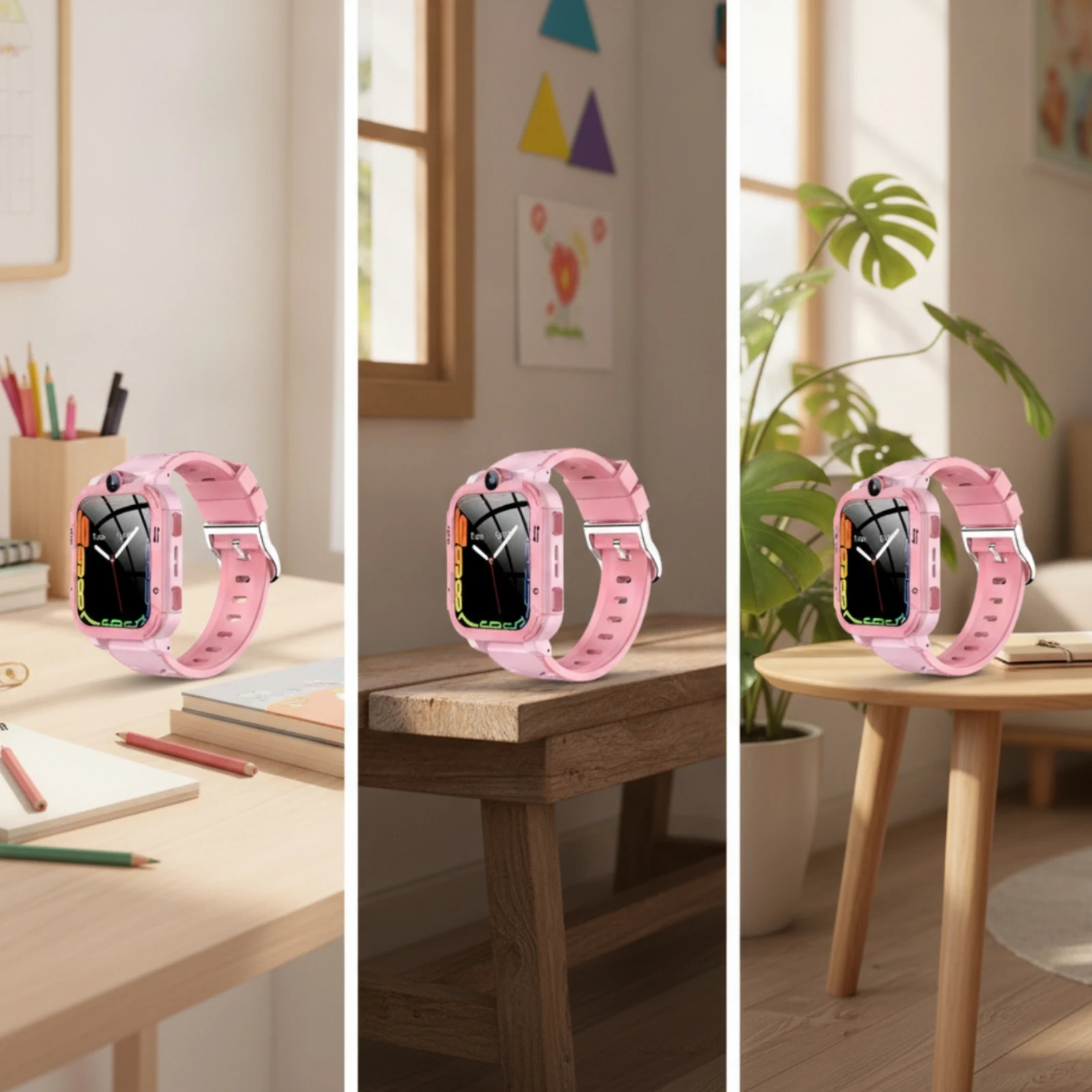 Smartwatch with Camera Waterproof Smartwatch with Touch Screen Phone Watch Rechargeable Sturdy for Children, Daily Wear, School