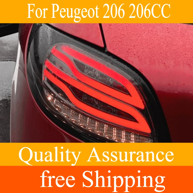 

Для Peugeot 206 206CC задний фонарь в сборе, модифицированный светодиодный фонарь заднего хода, стоп-сигнал, указатель поворота для проточной воды