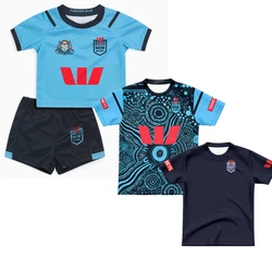 NSW Blues kids children rugby jersey 2024 Australia NSW Blues youth rugby shirt Age 3-13 years old jerseys Custom Name