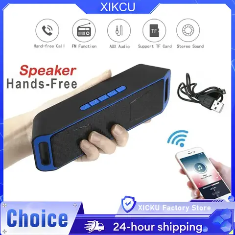 SC208 Portable Bluetooth Speaker Wireless Mini Speaker Amplifier Stereo Subwoofer Speaker TF USB Built-in Mic Dual Bass