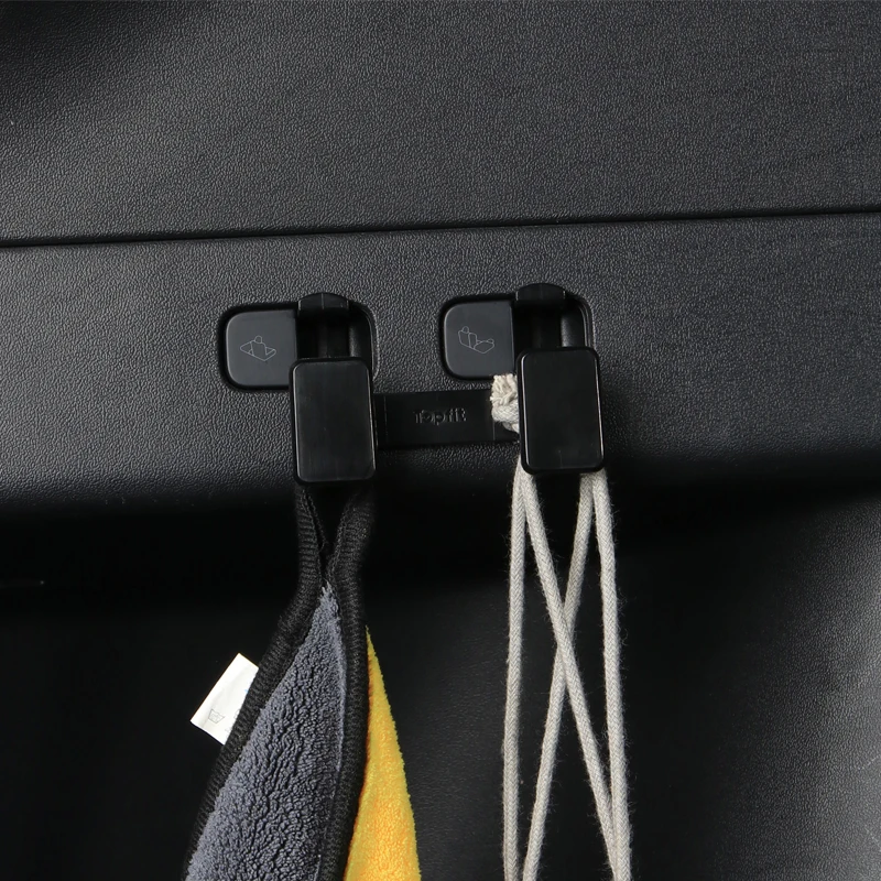 Herval Rear Trunk Hook Storage Holder For Tesla Model Y Luggage Bag Umbrella Hanger ABS Hooks 2021-2023 Car Interior Accessories